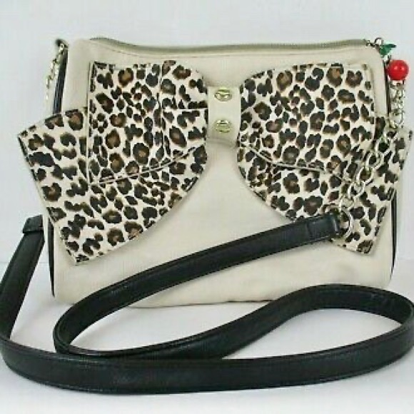 Betsey Johnson Handbags - Betsey Johnson Bag with Cheetah Bow